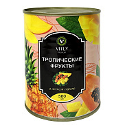 Тропические фрукты Vitly 580мл в легком сиропе
