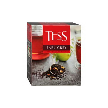 Чай черный TESS Earl Grey 100 пакетиков по 1,6г