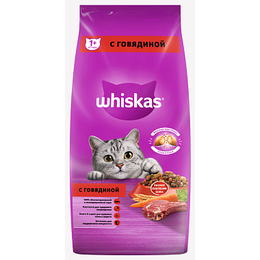Корм для кошек Whiskas 5кг с говядиной