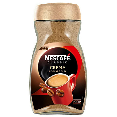 Кофе Nescafe Classic Crema 190г растворимый