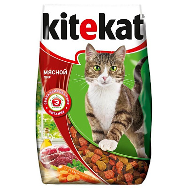 Корм для кошек KiteKat Мясной пир 800г