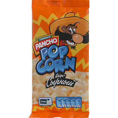 Попкорн Pancho для СВЧ соль сыр карамель 65г