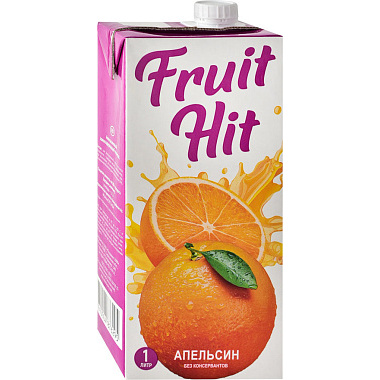 Напиток сокосодержащий Fruit Hit 1л Апельсин
